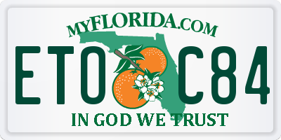 FL license plate ETOC84