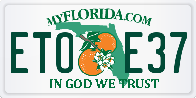 FL license plate ETOE37