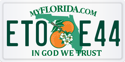 FL license plate ETOE44