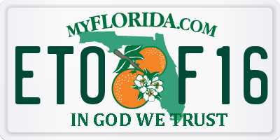 FL license plate ETOF16