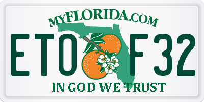 FL license plate ETOF32