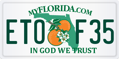 FL license plate ETOF35