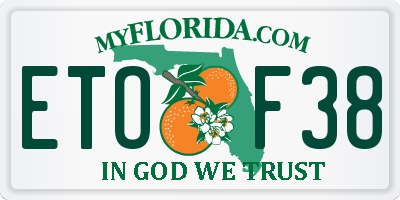 FL license plate ETOF38