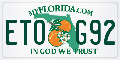 FL license plate ETOG92