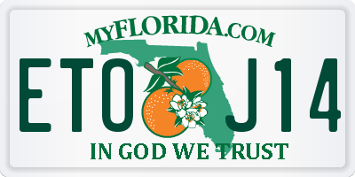 FL license plate ETOJ14