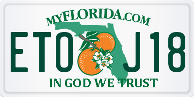 FL license plate ETOJ18