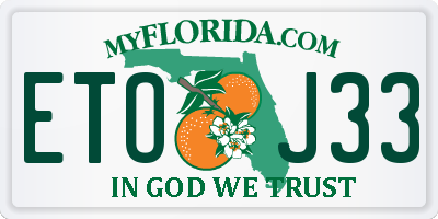 FL license plate ETOJ33