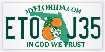 FL license plate ETOJ35