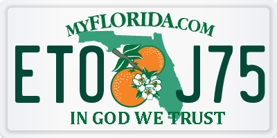 FL license plate ETOJ75
