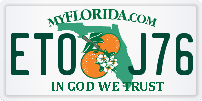 FL license plate ETOJ76