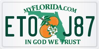 FL license plate ETOJ87