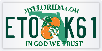 FL license plate ETOK61