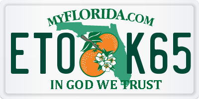 FL license plate ETOK65