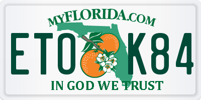 FL license plate ETOK84