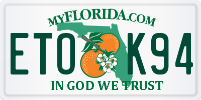 FL license plate ETOK94