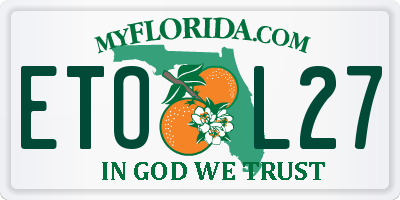 FL license plate ETOL27