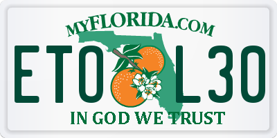 FL license plate ETOL30