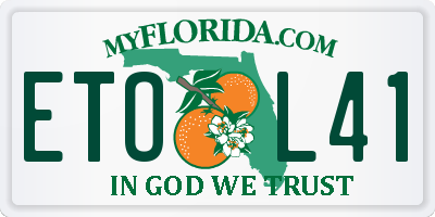FL license plate ETOL41