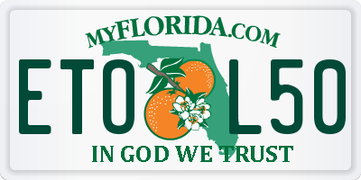 FL license plate ETOL50