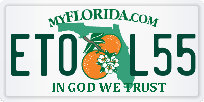 FL license plate ETOL55