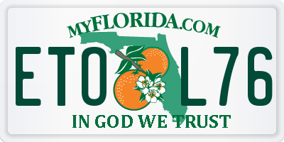 FL license plate ETOL76