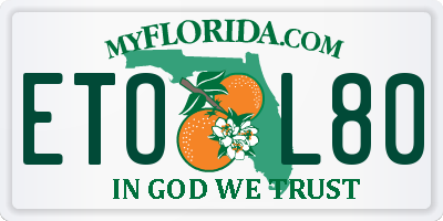 FL license plate ETOL80