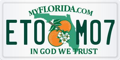 FL license plate ETOM07