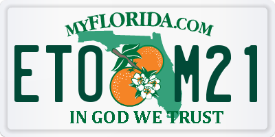 FL license plate ETOM21