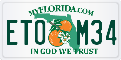 FL license plate ETOM34