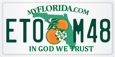 FL license plate ETOM48
