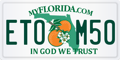 FL license plate ETOM50