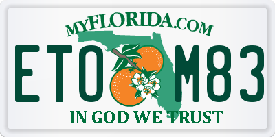 FL license plate ETOM83
