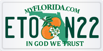 FL license plate ETON22