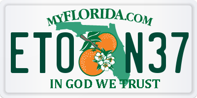 FL license plate ETON37