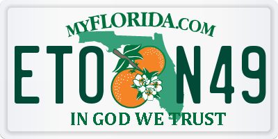 FL license plate ETON49