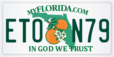 FL license plate ETON79