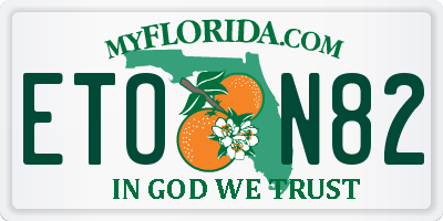 FL license plate ETON82