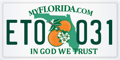 FL license plate ETOO31