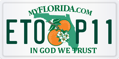 FL license plate ETOP11