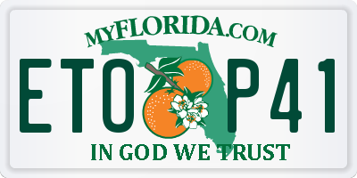 FL license plate ETOP41