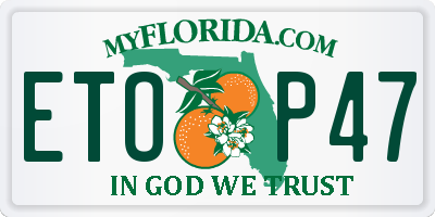 FL license plate ETOP47