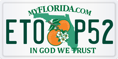FL license plate ETOP52