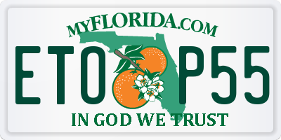 FL license plate ETOP55