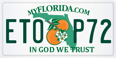 FL license plate ETOP72