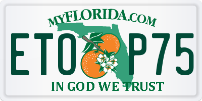 FL license plate ETOP75