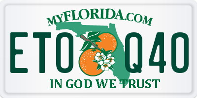 FL license plate ETOQ40