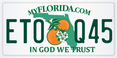 FL license plate ETOQ45