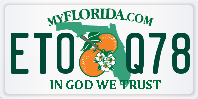 FL license plate ETOQ78