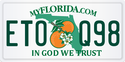 FL license plate ETOQ98