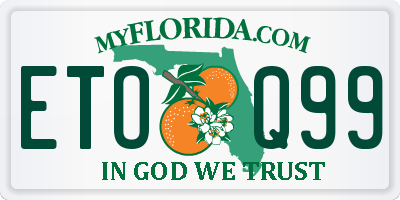 FL license plate ETOQ99
